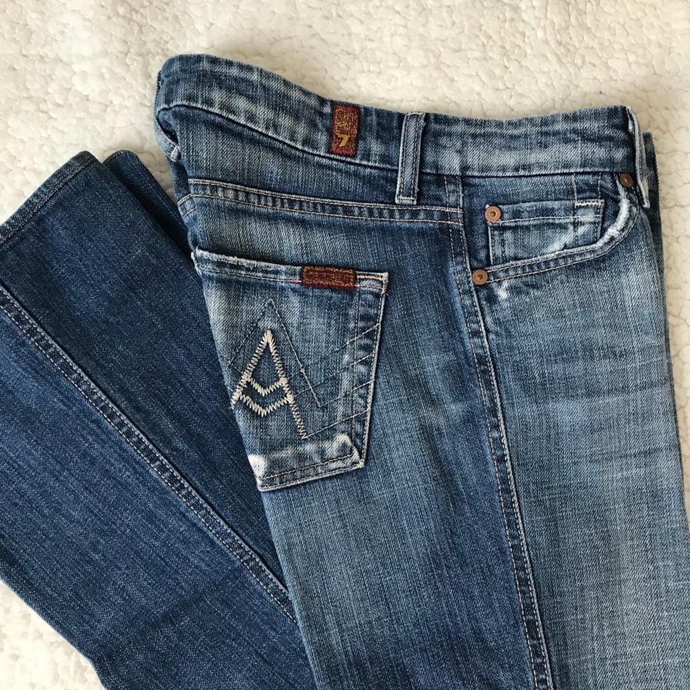7 For All Mankind A Pocket Flare Jeans Size 25
